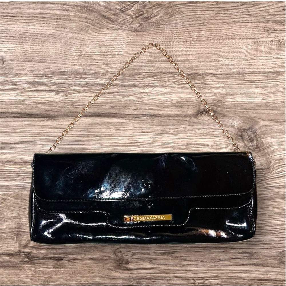 Vintage BCBGMaxAzria Shiny Black patent leather bag